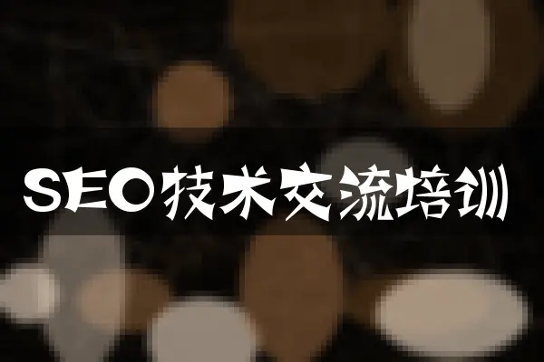 SEO技术交流培训